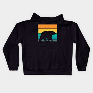 Retro Grizzly Bear - Grizzly Bear Kids Hoodie